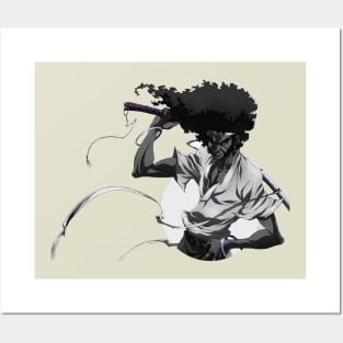 afro samurai tattoo Posters and Art